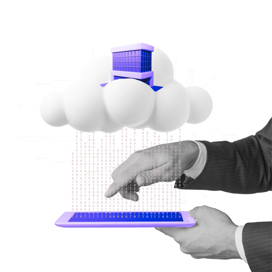 Business user accessing cloud apps from a tablet